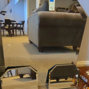 Glass mirrored wall art