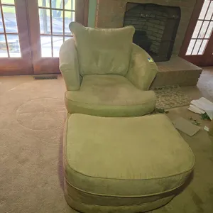 Heritage house brand club tan chair and ottoman combination