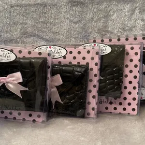 4 Card Holders With Pink Bow Decoration in Original Packaging