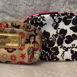 2 Decorative Zippered Pouches