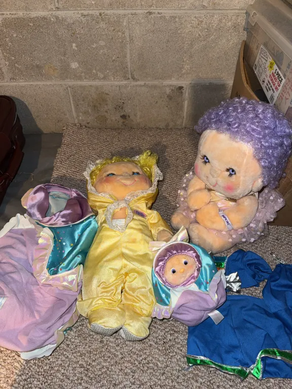 Vintage 1985 Kenner Hugga Bunch Impkins Plush Dolls
