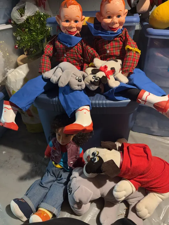 Vintage Howdy Doody Cowboy Dolls & Assorted Plush Toys