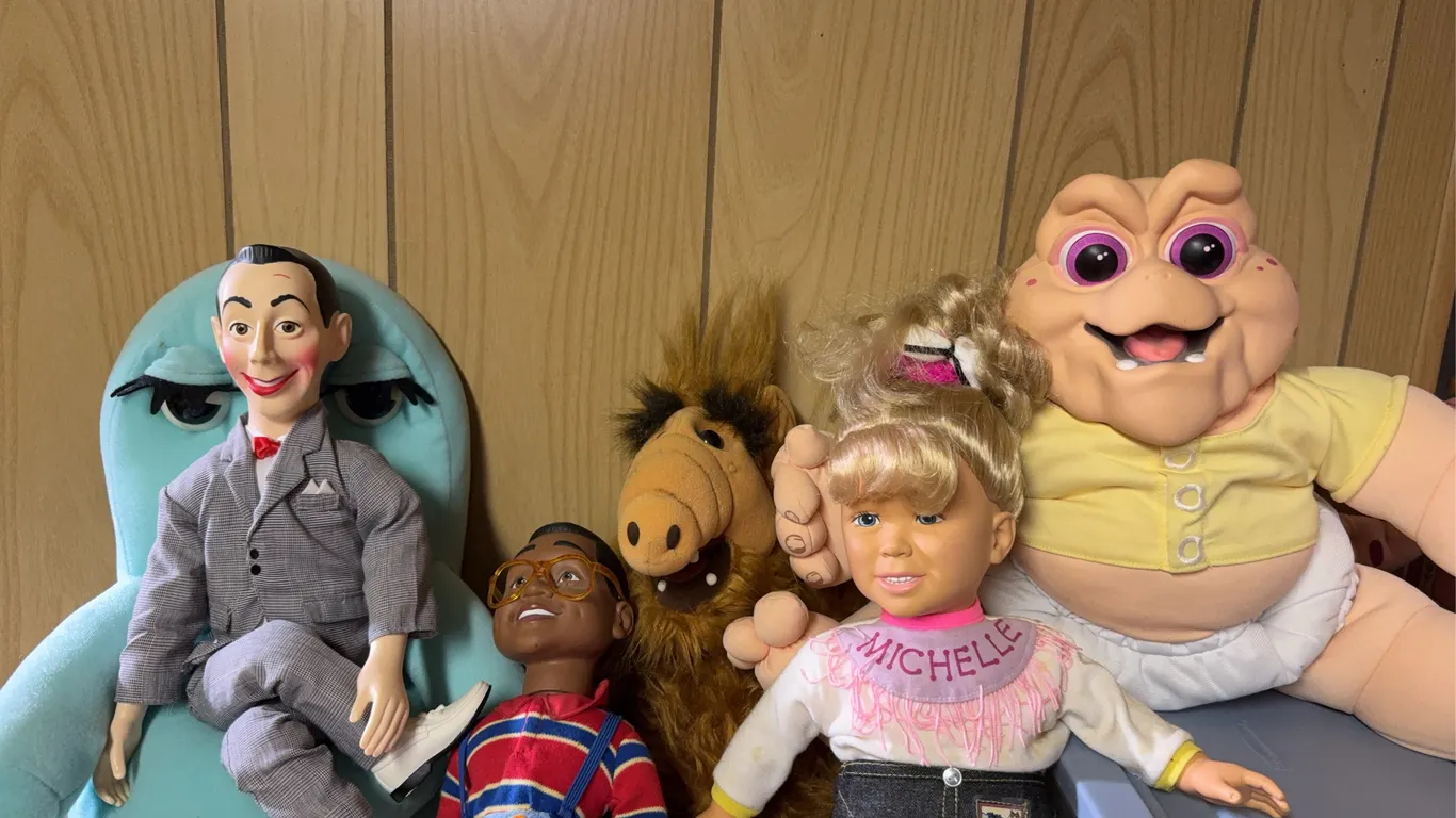 Vintage TV Character Dolls Featuring Pee-wee Herman, ALF & Dinosaurs