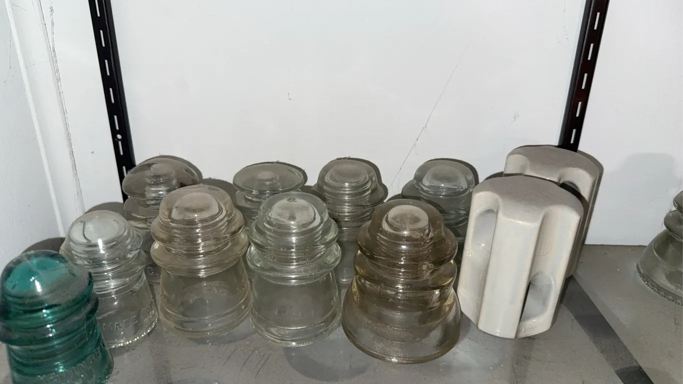 Vintage Glass & Porcelain Electrical Insulator Collection