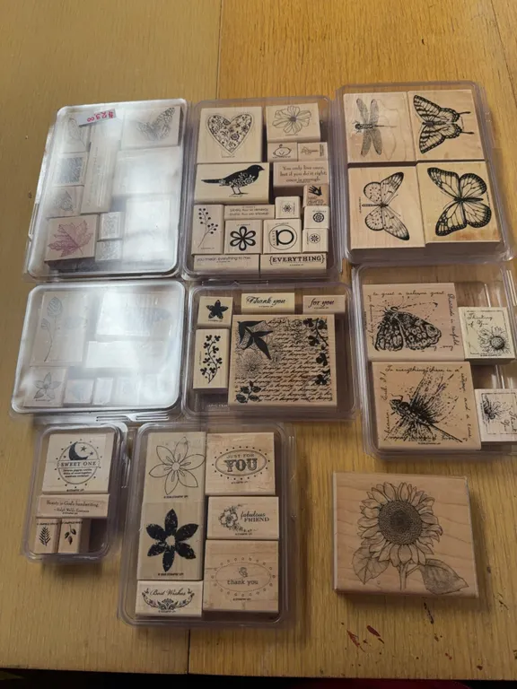 Stampin' Up! Rubber Stamp Collection – Butterflies, Flowers & Sentiments