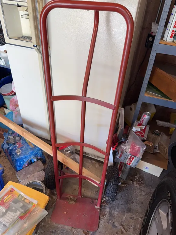 Heavy-Duty Red Steel Two-Wheel Hand Truck Dolly
