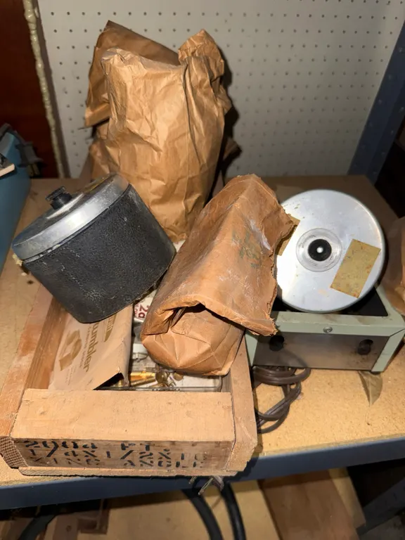 Vintage Rock Tumbler with Polishing Canisters & Accessories