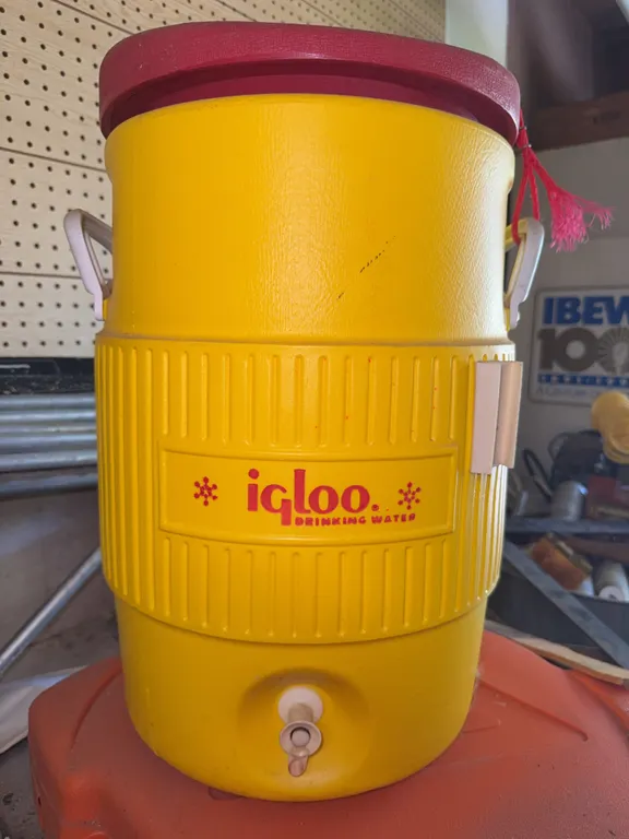 Vintage Igloo Yellow & Red Insulated Beverage Cooler