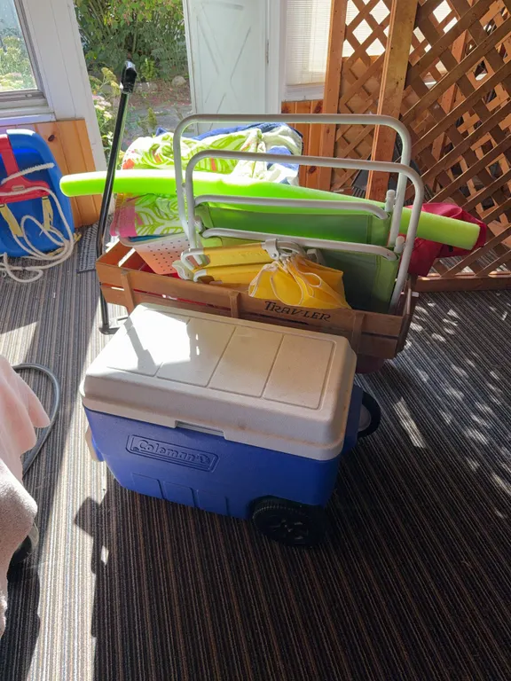 Coleman Rolling Cooler, Beach Chairs & Outdoor Accessories