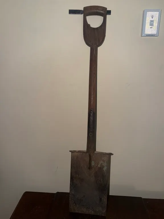 Vintage Trenching & Ditching Spade with Wooden D-Grip Handle