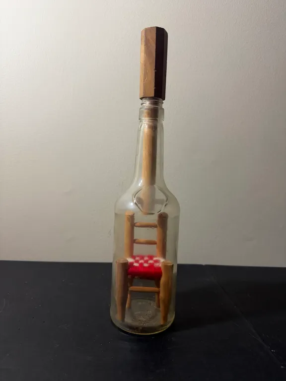 Folk Art Miniature Chair in a Bottle