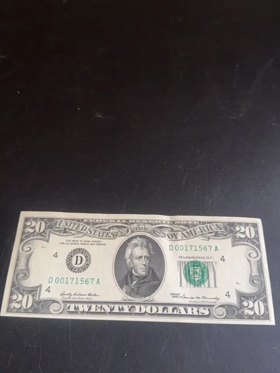 1969 Series $20 Federal Reserve Note