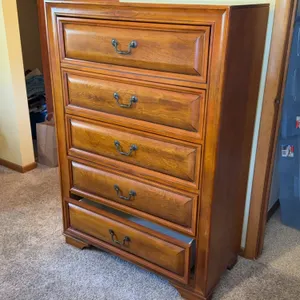 Traditional Wooden Five-Drawer Chest of Drawers