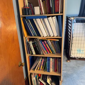 Five-Shelf Bookcase with Books, Reference Materials & Binders