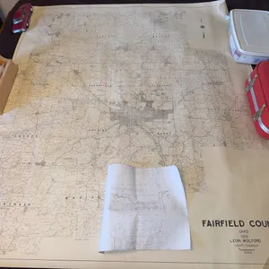 Vintage 1969 Fairfield County Ohio Map by Leon Wolford