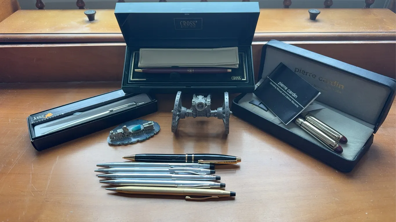 Pens Pencils and Collectible Pewter