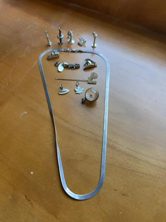 Vintage Jewelry Charms, Pendants & Sterling Necklace