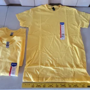 3 Adult Small New Gildan T-Shirts-Yellow