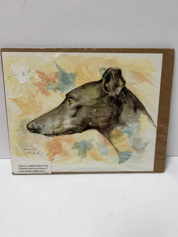 Signed Greyhound Limited Edition Print by Kevin Z.