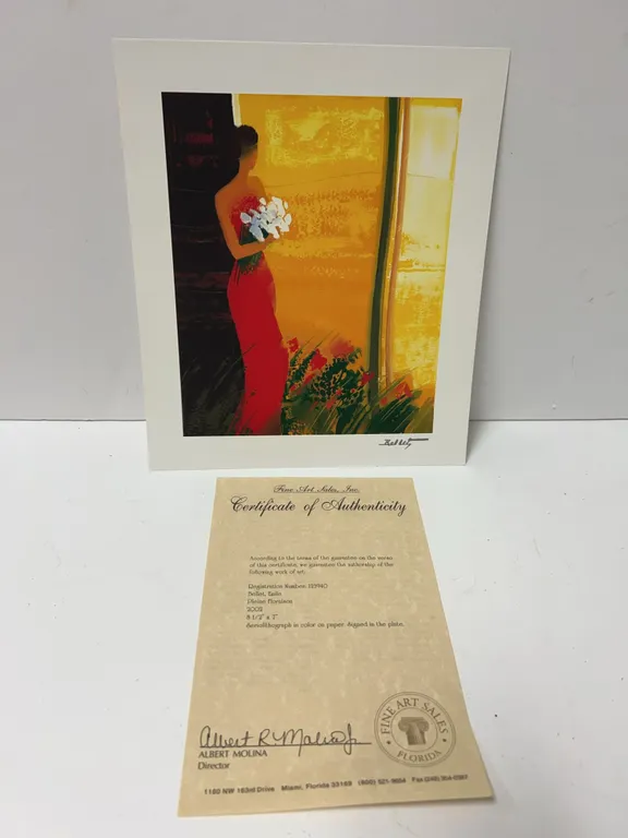 Bellet Seriolithograph Diane Floraison Signed With COA