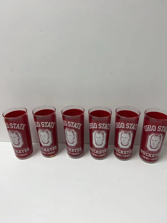 Ohio State Buckeyes 1961-1962 Glasses Set of Six
