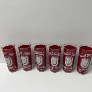 Ohio State Buckeyes 1961-1962 Glasses Set of Six