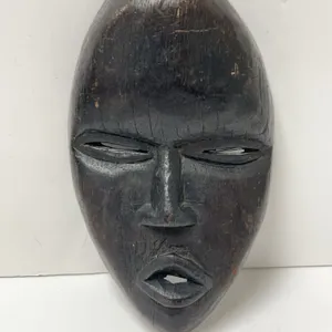 Hand-Carved Wooden African-Style Face Mask Wall Decor