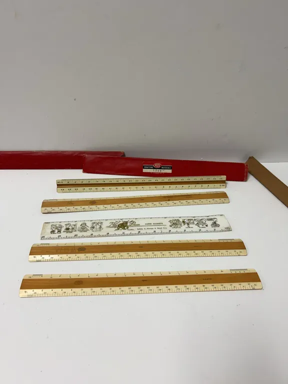 Post Wood Rulers and Big Bear Super Markets Plastic Ruler