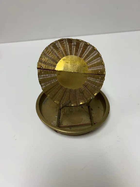 Brass Sundial Compass with Folding Gnomon Stand
