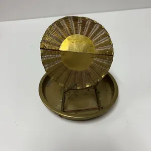 Brass Sundial Compass with Folding Gnomon Stand