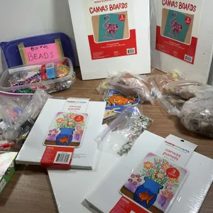 Master of the Arts Canvas Boards, Beads, and Paints Lot