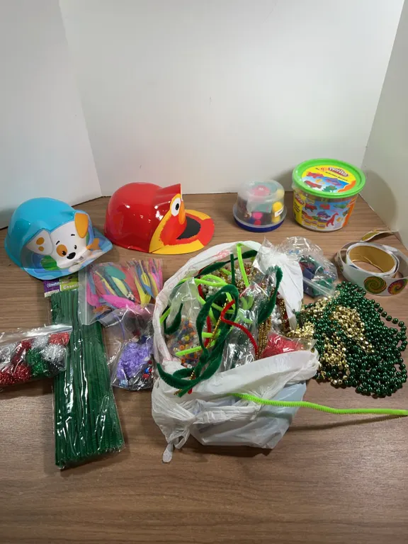 Craft Supplies with Play-Doh and Children’s Hats