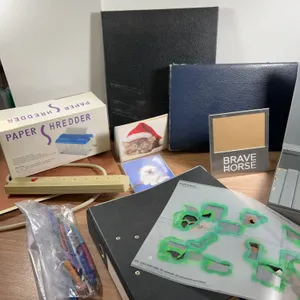 Office Supplies Bundle with Shredder, Binders, and Power Strip
