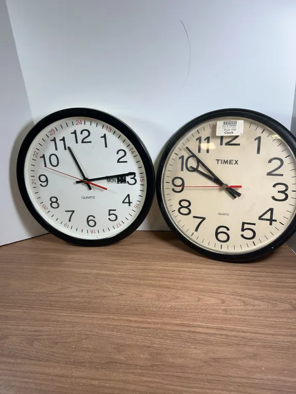 Timex Quartz Wall Clock and 24-Hour Quartz Wall Clock