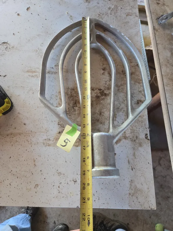 Vintage aluminum Hobart brand flat beater