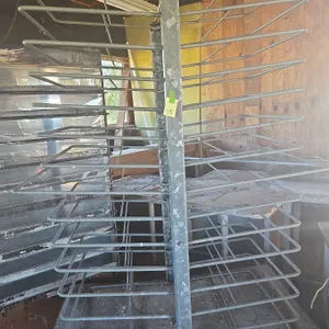 Vintage galvanized restaurant bakery cooling rack