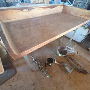Vintage butcher block top baker's kitchen workbench
