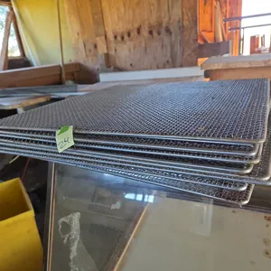 Vintage stainless steel donut deep frying screens