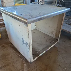 Vintage stainless steel rolling commercial bar cart