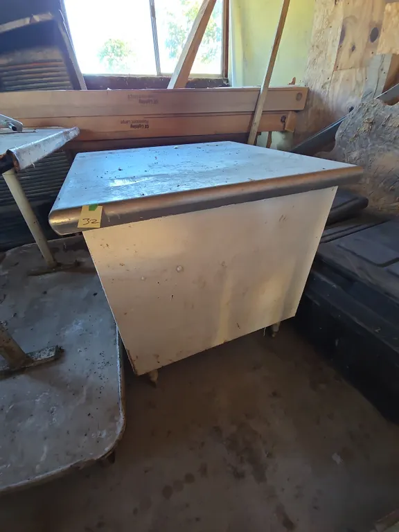 Vintage stainless steel commercial Island counter