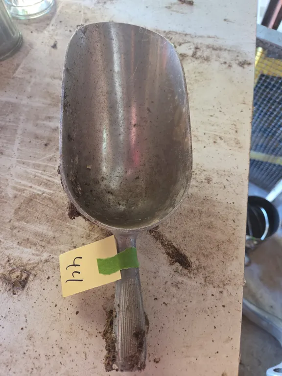 Vintage aluminum 2 cup bakery scoop