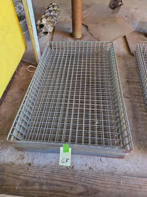8 - vintage stainless steel wire cooling baskets