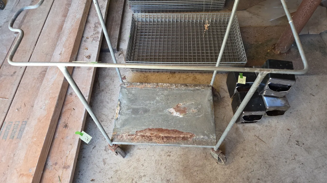Mobile ingredients bin rolling cart