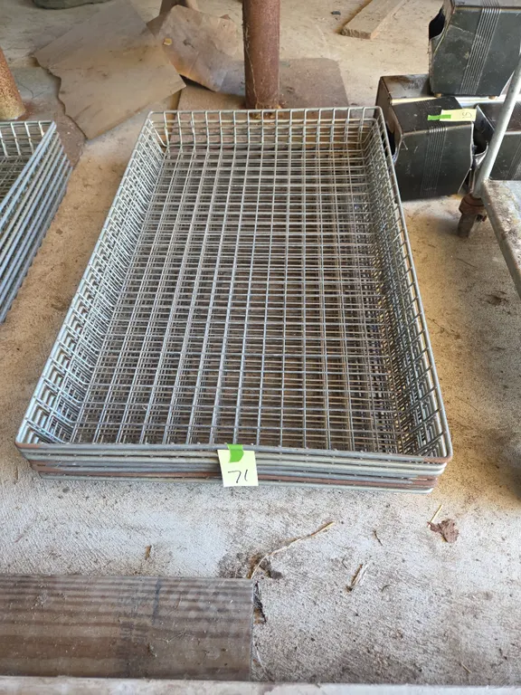 7 - stainless steel wire donut drying baskets
