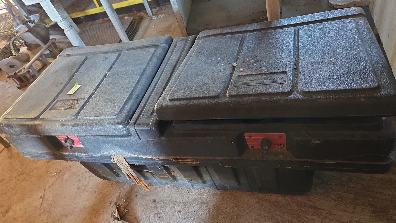 Plastic double door truck bed tool box