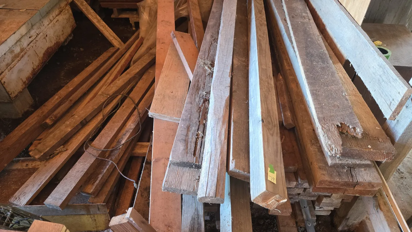 Pile of the assorted lumber