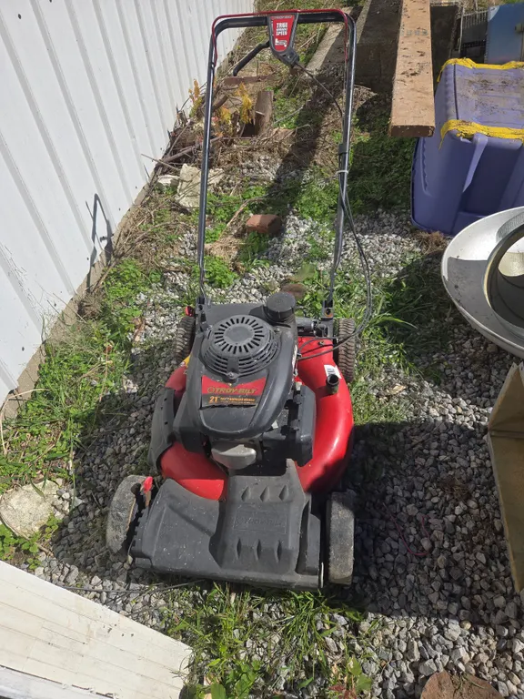 Troy belt push lawn mower