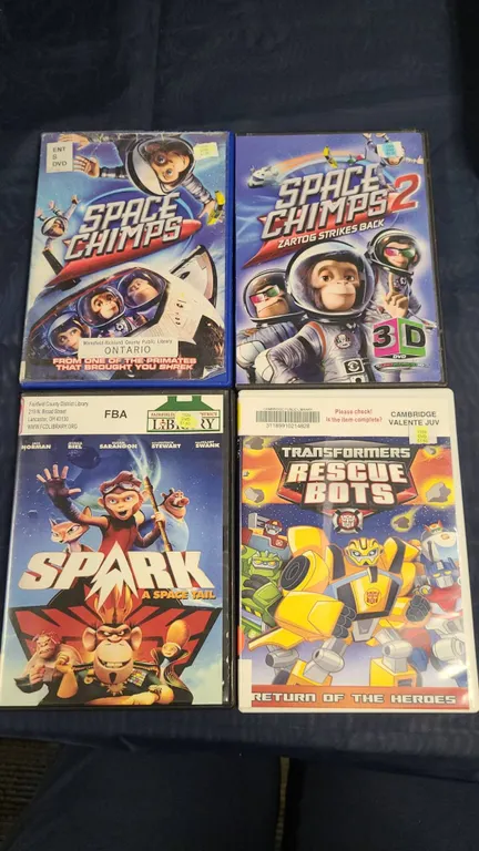 Animated DVD Lot: Space Chimps, Spark, Rescue Bots