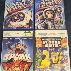 Animated DVD Lot: Space Chimps, Spark, Rescue Bots
