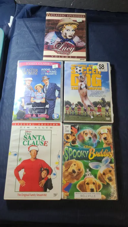 DVD Lot: Lucy Show, Soccer Dog, Spooky Buddies, Santa Clause